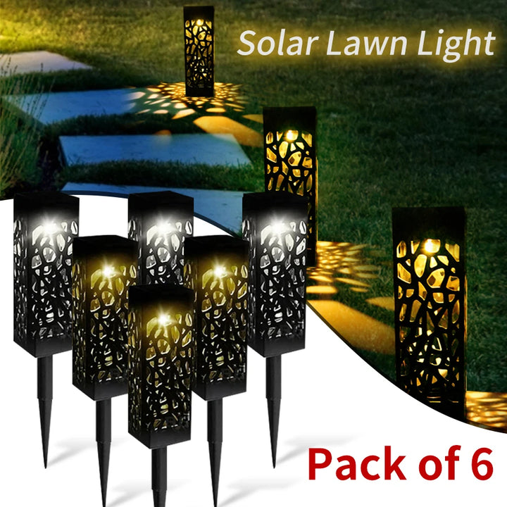 1/6 pcs Solar Powered Waterproof Vintage Garden Light