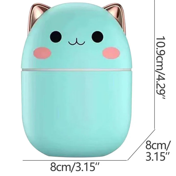 250ml Mini Cute Cat Air Humidifier Diffuser USB with Night Light