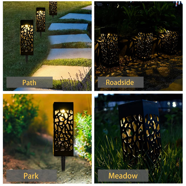 1/6 pcs Solar Powered Waterproof Vintage Garden Light