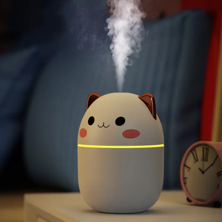 250ml Mini Cute Cat Air Humidifier Diffuser USB with Night Light