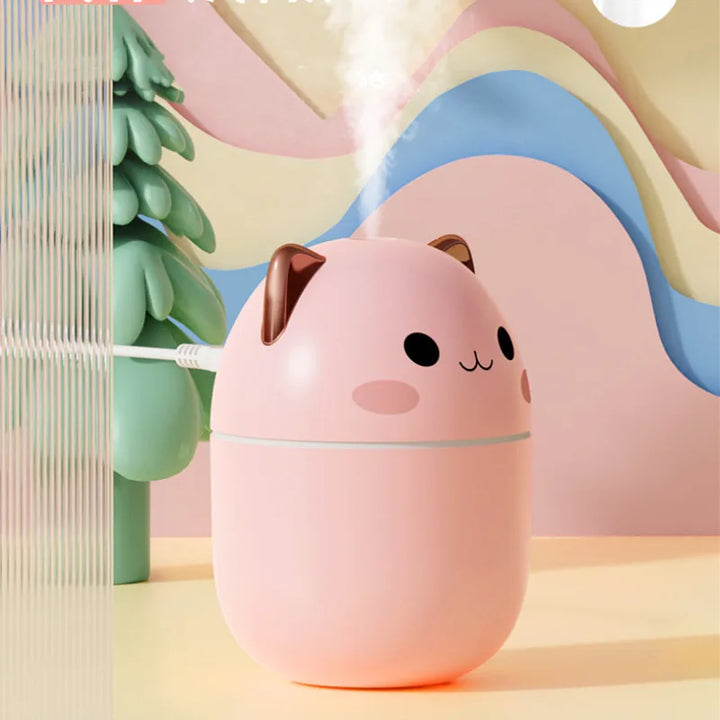 250ml Mini Cute Cat Air Humidifier Diffuser USB with Night Light