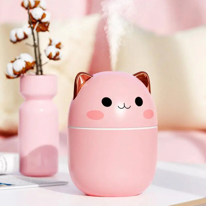 250ml Mini Cute Cat Air Humidifier Diffuser USB with Night Light