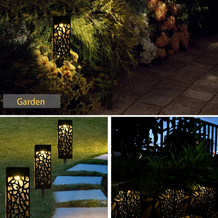 1/6 pcs Solar Powered Waterproof Vintage Garden Light