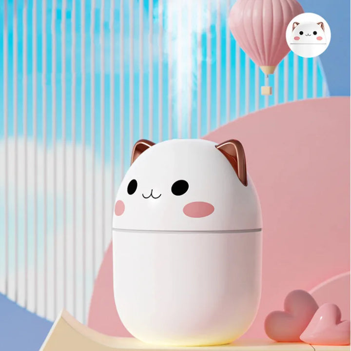 250ml Mini Cute Cat Air Humidifier Diffuser USB with Night Light